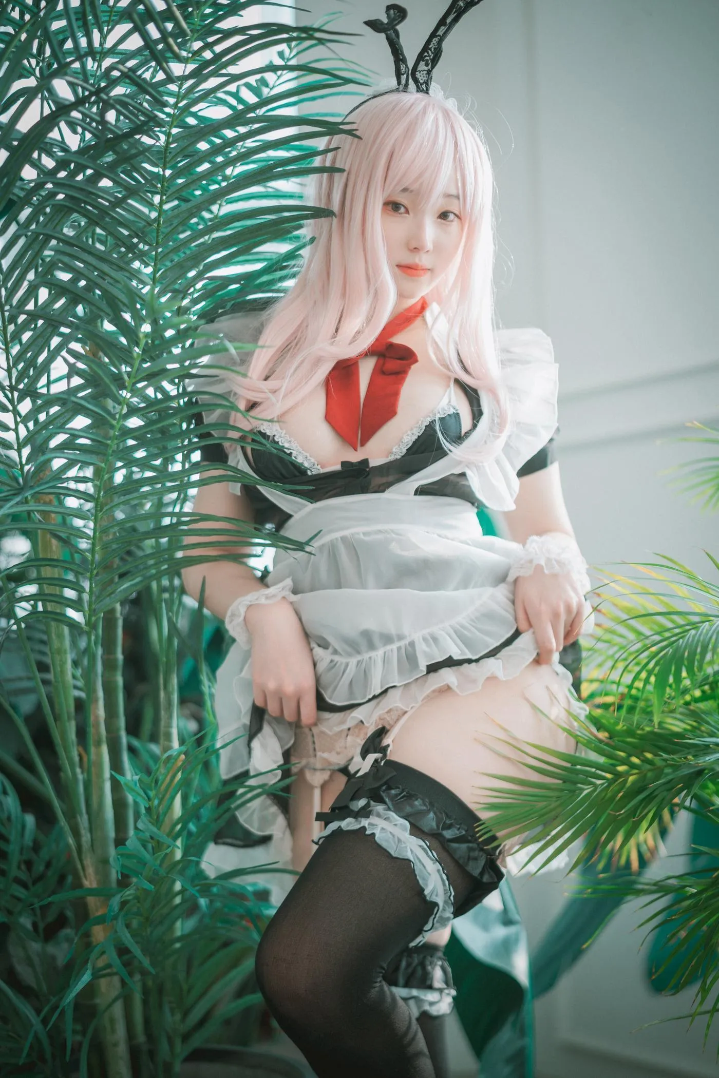 Bambi밤비 – NO.65 [DJAWA] Sheer Bunny Maid [51P]插图8